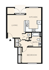 1 Bed 1 Bath A3